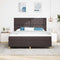 vidaXL Box Spring Bed with Headboard Dark brown 180 x 200 cm Fabric