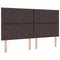 vidaXL Box Spring Bed with Headboard Dark brown 180 x 200 cm Fabric