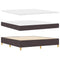 vidaXL Box Spring Bed with Headboard Dark brown 180 x 200 cm Fabric
