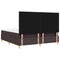 vidaXL Box Spring Bed with Headboard Dark brown 180 x 200 cm Fabric