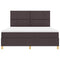vidaXL Box Spring Bed with Headboard Dark brown 180 x 200 cm Fabric