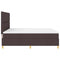 vidaXL Box Spring Bed with Headboard Dark brown 180 x 200 cm Fabric