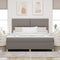 vidaXL Box Spring Bed with Headboard Taupe 180 x 200 cm Fabric