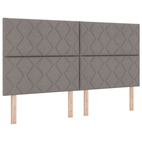 vidaXL Box Spring Bed with Headboard Taupe 180 x 200 cm Fabric