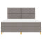 vidaXL Box Spring Bed with Headboard Taupe 180 x 200 cm Fabric