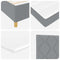 vidaXL Box Spring Bed with Headboard Light grey 200 x 200 cm Fabric