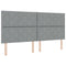 vidaXL Box Spring Bed with Headboard Light grey 200 x 200 cm Fabric