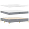 vidaXL Box Spring Bed with Headboard Light grey 200 x 200 cm Fabric