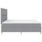 vidaXL Box Spring Bed with Headboard Light grey 200 x 200 cm Fabric