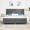 vidaXL Box Spring Bed with Headboard Dark grey 200 x 200 cm Fabric