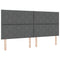 vidaXL Box Spring Bed with Headboard Dark grey 200 x 200 cm Fabric