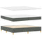 vidaXL Box Spring Bed with Headboard Dark grey 200 x 200 cm Fabric