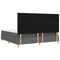 vidaXL Box Spring Bed with Headboard Dark grey 200 x 200 cm Fabric
