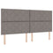 vidaXL Box Spring Bed with Headboard Taupe 200 x 200 cm Fabric
