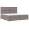 vidaXL Box Spring Bed with Headboard Taupe 200 x 200 cm Fabric