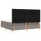 vidaXL Box Spring Bed with Headboard Taupe 200 x 200 cm Fabric