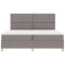 vidaXL Box Spring Bed with Headboard Taupe 200 x 200 cm Fabric