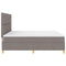 vidaXL Box Spring Bed with Headboard Taupe 200 x 200 cm Fabric