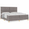 vidaXL Box Spring Bed with Headboard Taupe 200 x 200 cm Fabric