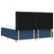 vidaXL Box Spring Bed with Headboard Blue 200 x 200 cm Fabric