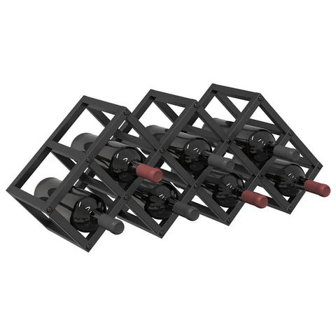vidaXL Wine Rack for 9 Bottles - 63 x 16.5 x 25 cm - Powder-coated Steel