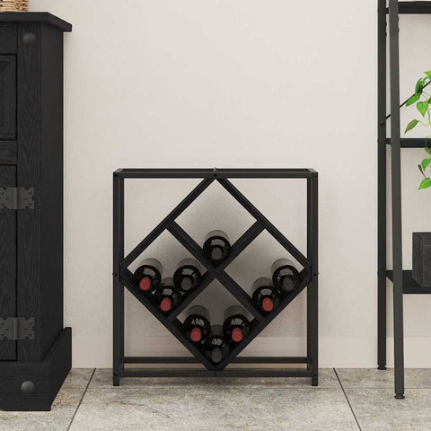 vidaXL Wine Rack Black oak 51 x 18 x 52.5 cm Engineered wood
