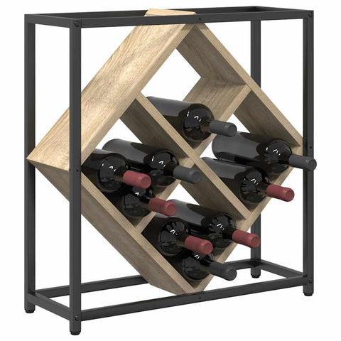 vidaXL Wine Rack Sonoma oak 51 x 18 x 52.5 cm Engineered wood