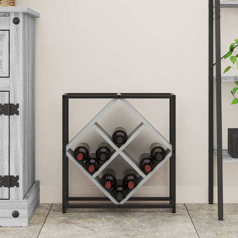 vidaXL Wine Rack Grey 51 x 18 x 52.5 cm Engineered wood