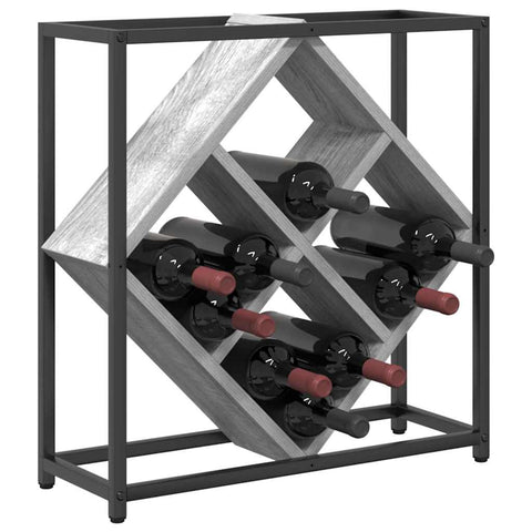 vidaXL Wine Rack Grey 51 x 18 x 52.5 cm Engineered wood