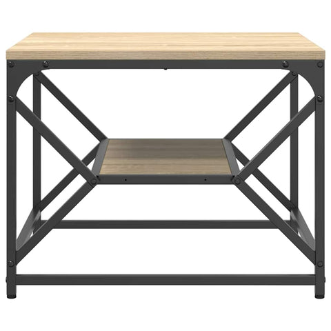 vidaXL Coffee Table with Shelf in Sonoma Oak – 51x50x40 cm – Made from Engineered Wood