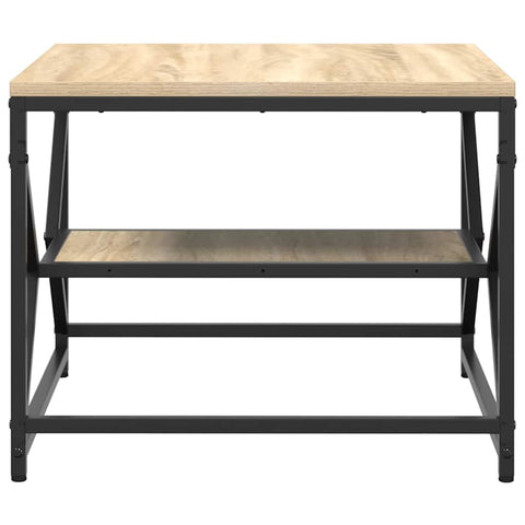 vidaXL Coffee Table with Shelf in Sonoma Oak – 51x50x40 cm – Made from Engineered Wood