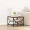 vidaXL Coffee Table with Shelf - Rustic Wood Look, 51x50x40 cm, Made of Engineered Wood