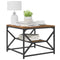 vidaXL Coffee Table with Shelf - Rustic Wood Look, 51x50x40 cm, Made of Engineered Wood