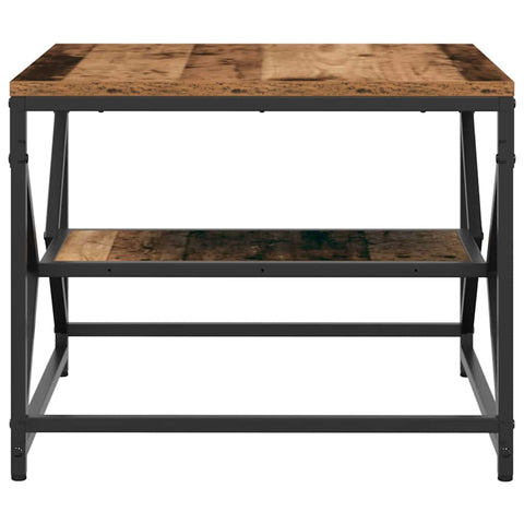 vidaXL Coffee Table Old wood 51 x 50 x 40 cm Engineered wood and steel