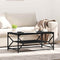 vidaXL Coffee Table with Shelf Black Oak 90x50x40 cm Engineered Wood