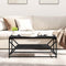 vidaXL Coffee Table with Shelf Black Oak 90x50x40 cm Engineered Wood
