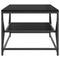vidaXL Coffee Table with Shelf Black Oak 90x50x40 cm Engineered Wood