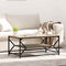 vidaXL Coffee Table with Shelf Sonoma Oak 90x50x40 cm Engineered Wood