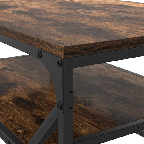 vidaXL Coffee Table Smoked oak 90 x 50 x 40 cm