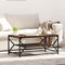 vidaXL Coffee Table Smoked oak 90 x 50 x 40 cm