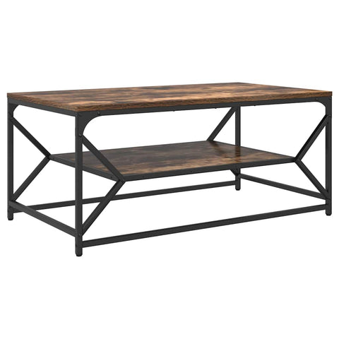 vidaXL Coffee Table Smoked oak 90 x 50 x 40 cm