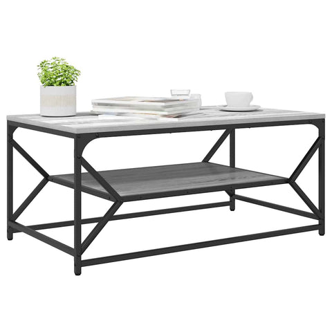vidaXL Coffee Table Grey sonoma 90 x 50 x 40 cm