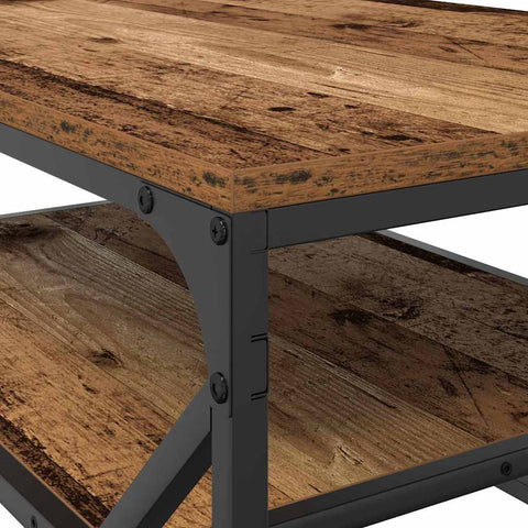 vidaXL Coffee Table Old wood 90 x 50 x 40 cm Engineered wood and steel