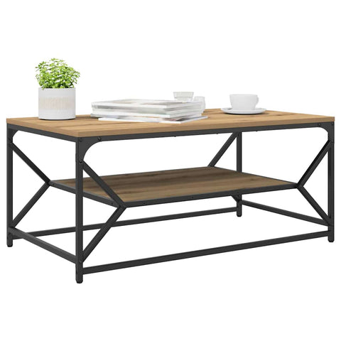 vidaXL Coffee Table Artisan oak 90 x 50 x 40 cm