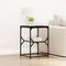 vidaXL Side Table Black Oak 41x40x60 cm Engineered Wood