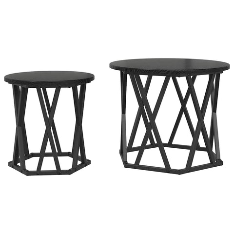 vidaXL Coffee Table Black Oak Engineered wood Standard