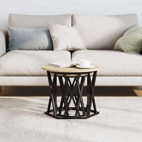 vidaXL Nesting Side Tables 2 pcs Sonoma Oak Engineered Wood
