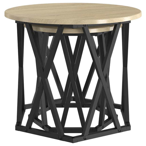 vidaXL Nesting Side Tables 2 pcs Sonoma Oak Engineered Wood