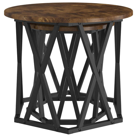 vidaXL Coffee Table Smoked oak Solid Acacia wood Medium
