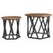 vidaXL Nesting Side Tables (Set of 2) - Rustic Wood Look, Made of Engineered Wood